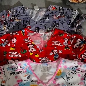 Disney scrub tops